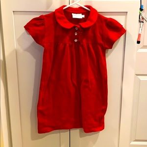 Red Little English Girls Dress